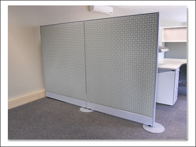 Colourful low level office screens